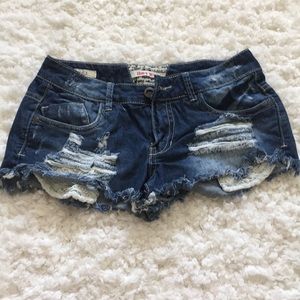 Distressed shorts